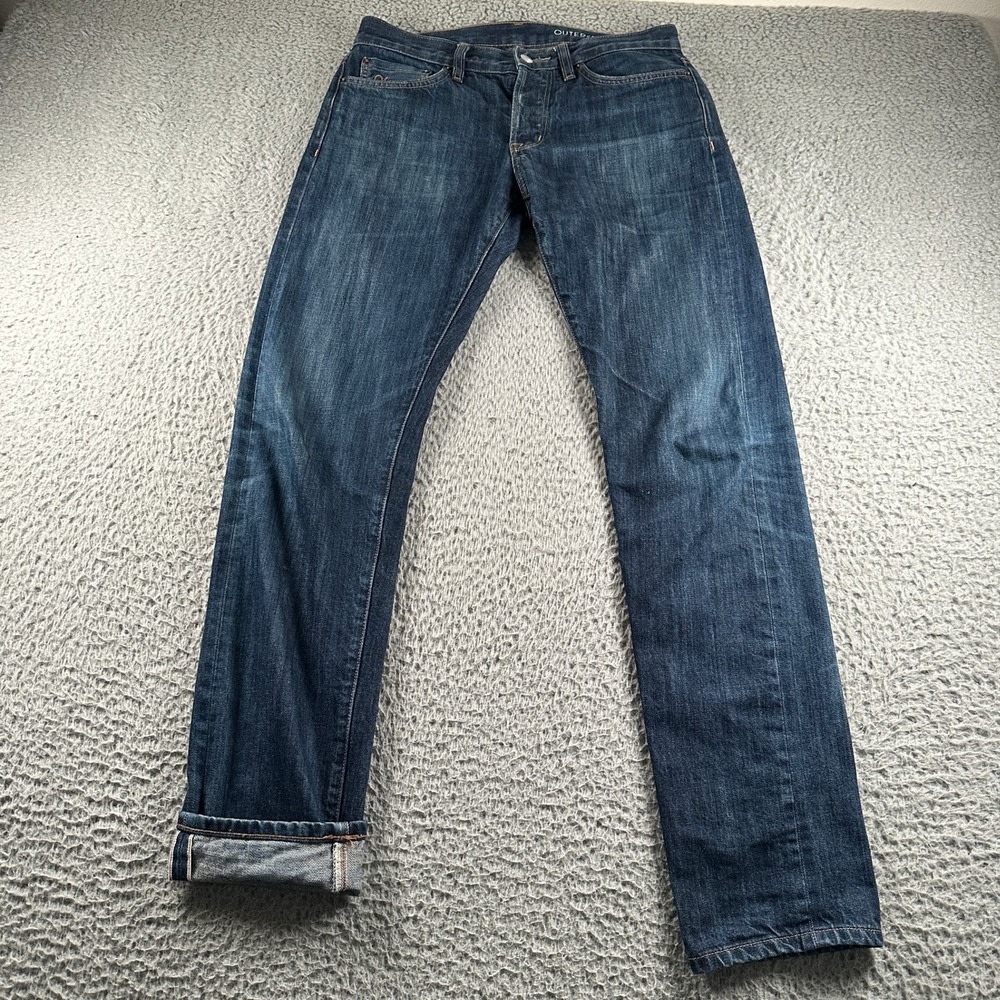 Outerknown Jeans Mens W30 L34 Ambassador SEA Button Fly Selvedge Indigo Slim